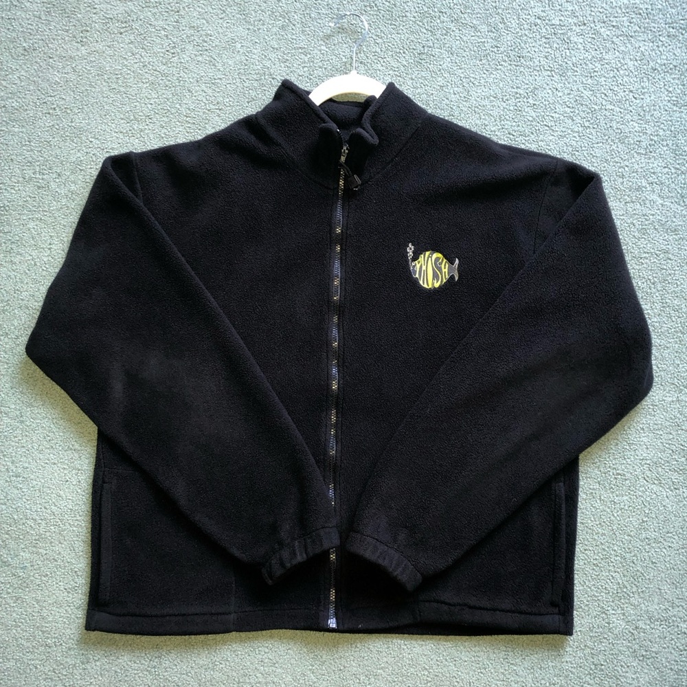 Vintage 90s Phish Full Zip Up Logo Sweater Fleece
